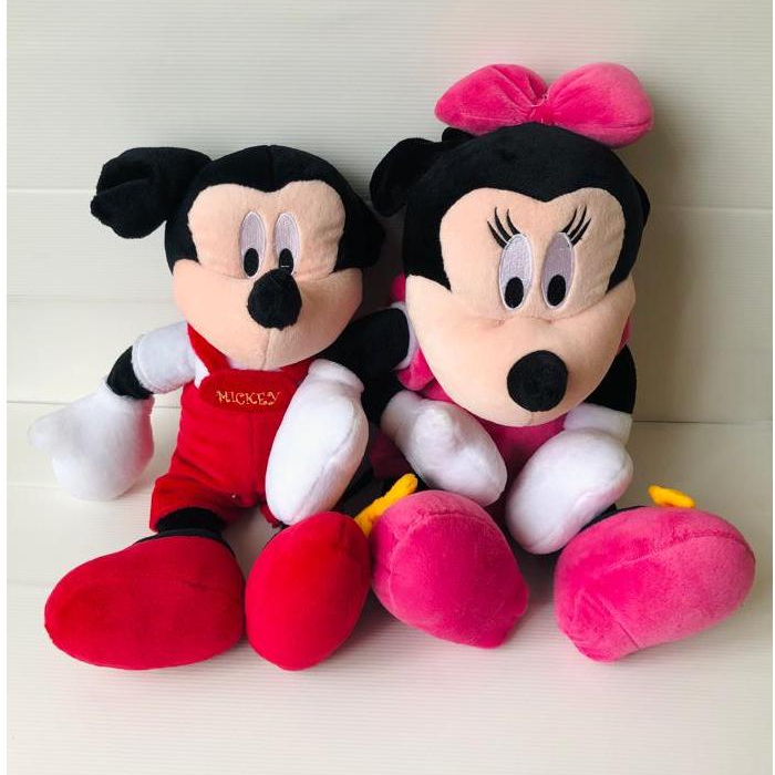 Boneka Karakter Mickey Mouse dan Minnie Mouse Mainan Boneka Anak