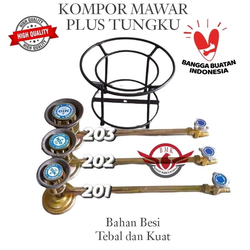 Kompor Gas Samawar  Ukuran 201 202 203 Plus Rangka Tungku / Kompor Mawar Kompor  Mie Ayam Bakso Gore