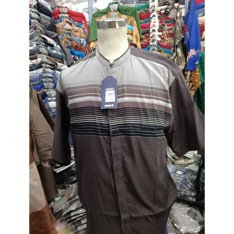 KEMEJA KATUN PRIA  BENHILL LENGAN PENDEK