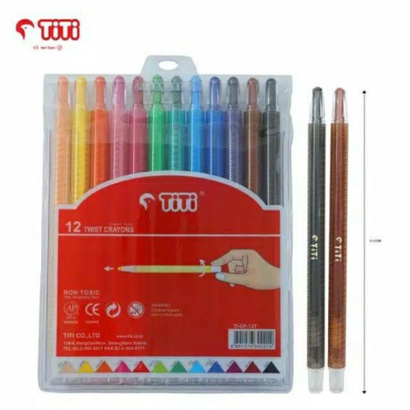 

Titi Krayon Rolling 1 Set (12 Twist Crayons)