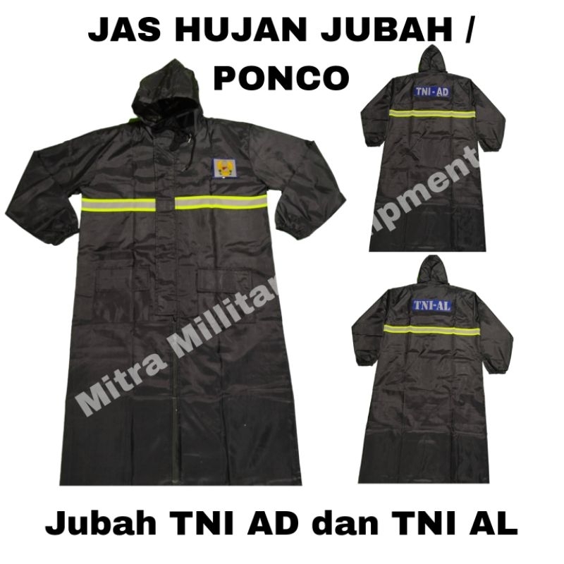 Jas Hujan TNI AD jubah/Mantel hujan TNI AL/ raincoat PONCO TERBARU