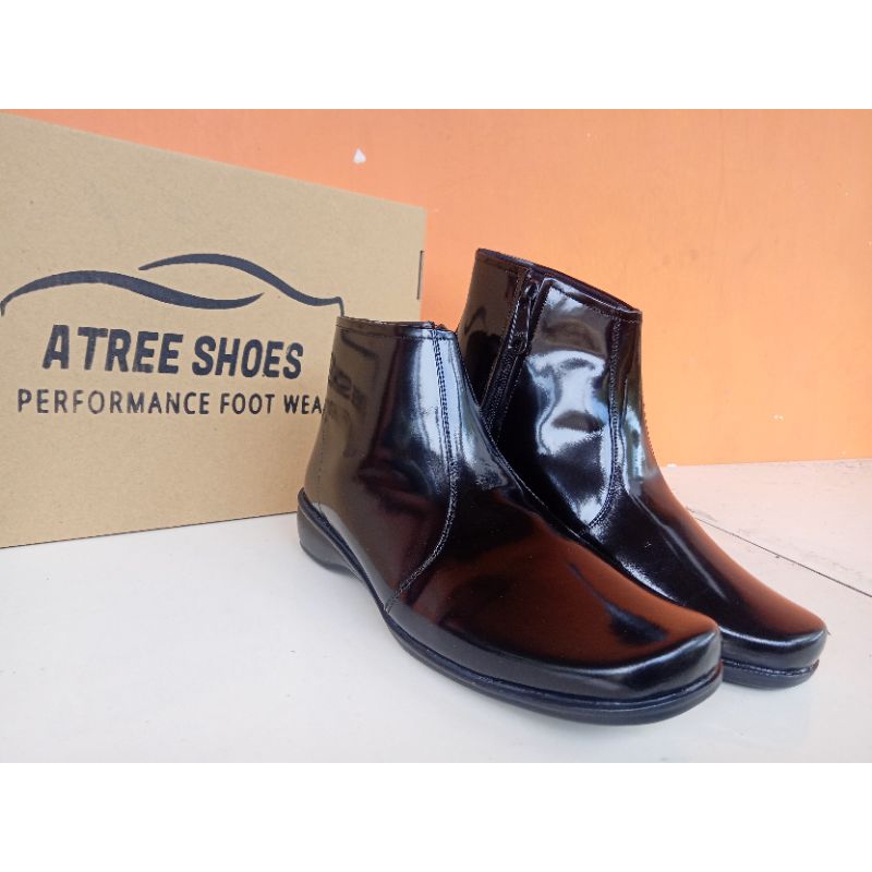 SEPATU PDH SUS WANITA KULIT GILAP SEPATU PDH POLWAN RESLETING