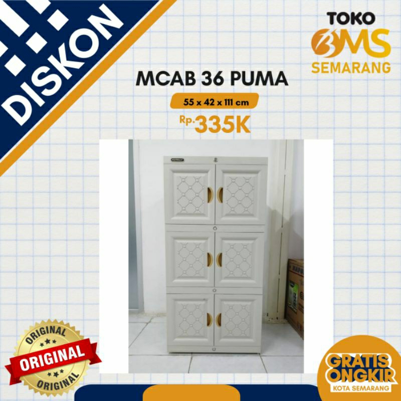 Promo Lemari Plastik Napolly Mcab 36 ion puma mini cabinet minimalis toko BMS Semarang