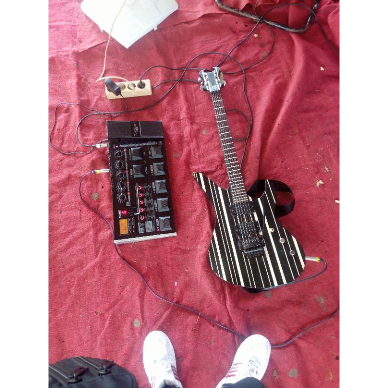 satu paket gitar dan efek korg ax3000g no boss no zoom no nux