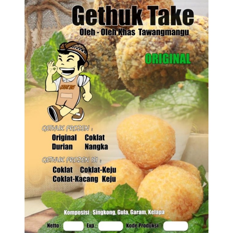 

Kode KIC072 GETHUK TAKE TAWANGMANGU/ GETHUK FROZEN/GETHUK CRISPY