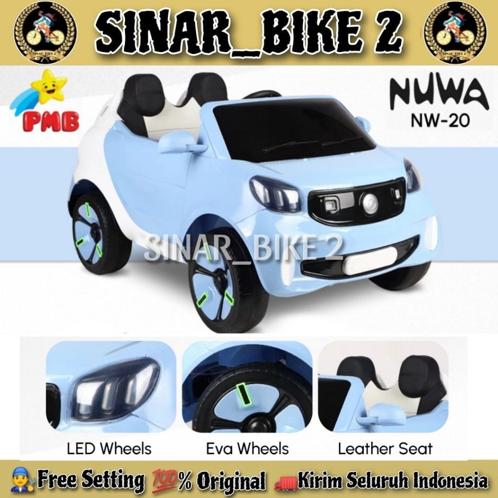 MOBIL AKI BAN KARET PMB NUWA NW-20 MOBILAN MAINAN ANAK REMOT