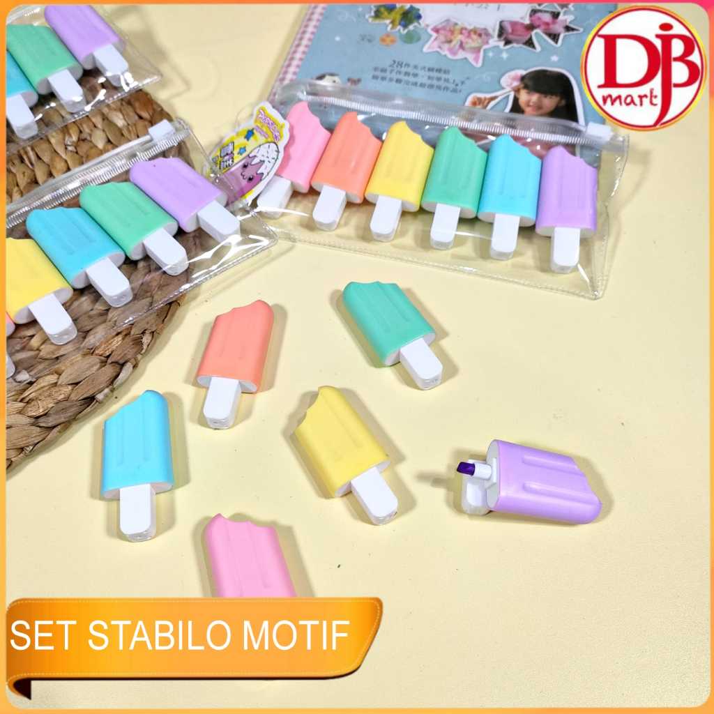 

DJB - Set Stabilo Stabillo Highlighter Motif Kekinian Lucu / Stationery Murah Isi 6pcs