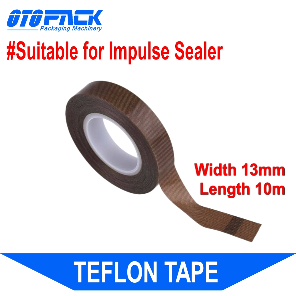 Kain Teflon Tahan Panas 13mm x 10meter Teflon belt sealer bantalan Vacuum Sealer Hand Sealer