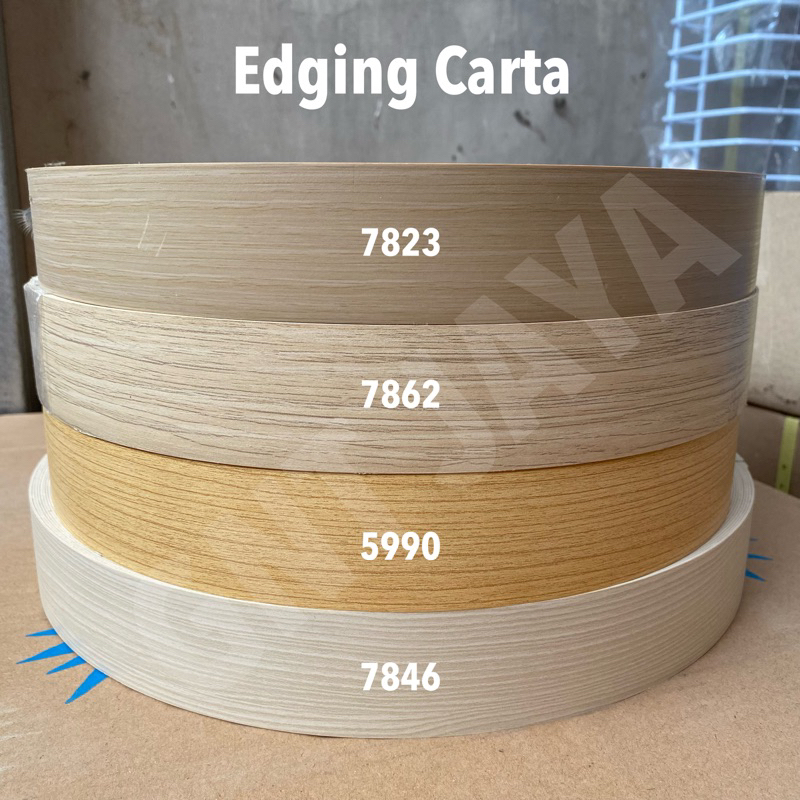 CARTA EDGING HPL Lebar 22mm-2c,  42mm-4cm tebal 1mm 7846 5990 7862 7839 7844 motif urat serat tekstu
