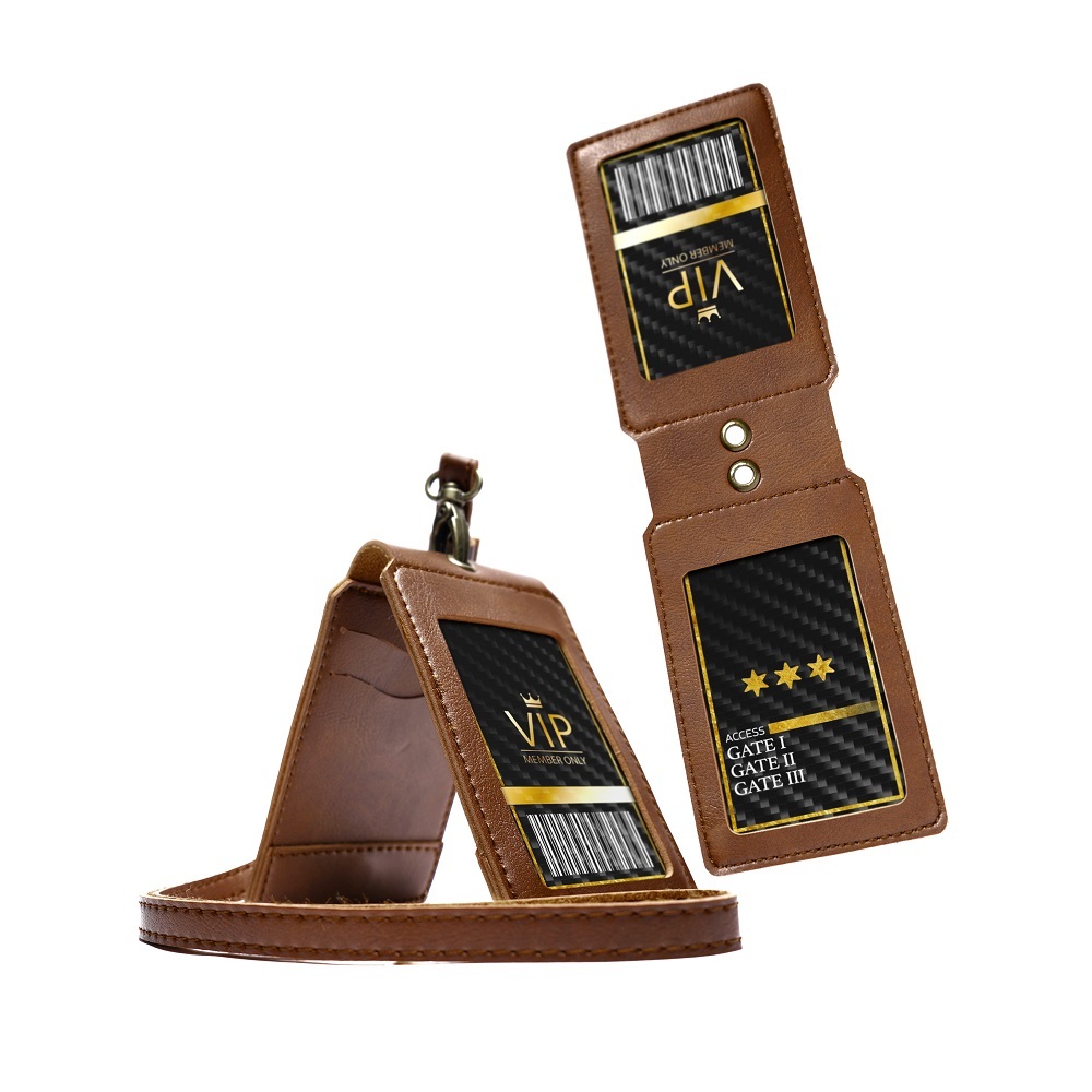 

Cleonix Name Tag Id Card Holder Kulit Newbie Memiliki 3 Slot Kartu Bahan PU Leather Premium Tersedia 2 Warna Coklat dan Hitam Promo Diskon New Model