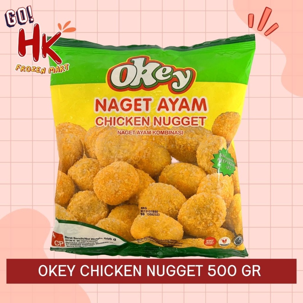 

Okey Nugget Bulat 500gr | chicken naget ayam coin belfoods champ HK Frozen Mart