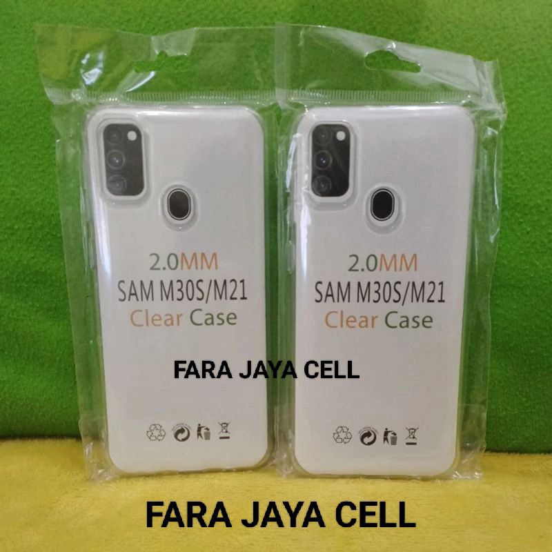 Soft Case Original Space Bening Samsung M30S/M21 Casing Transparan Pelindung Camera