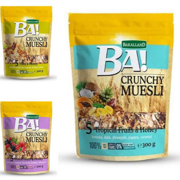 

Model Terkini muesli bakkaland 300gr/ ba!/forest fruit&honey+tropical+nuts&honey