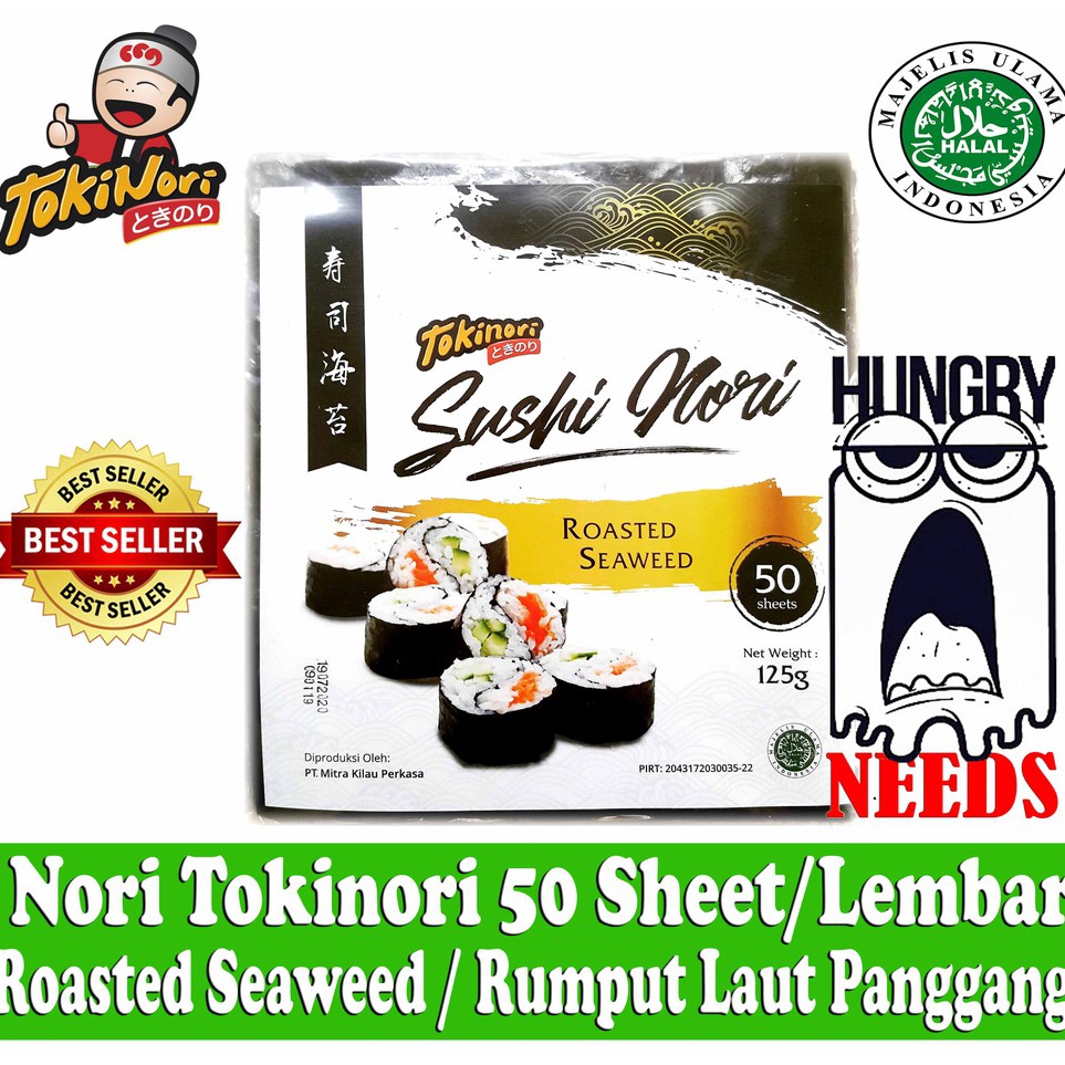 

Stok Banyak TOKINORI SUSHI NORI 50 SHEET / LEMBAR - RUMPUT LAUT PANGGANG - ROASTED SEAWEED