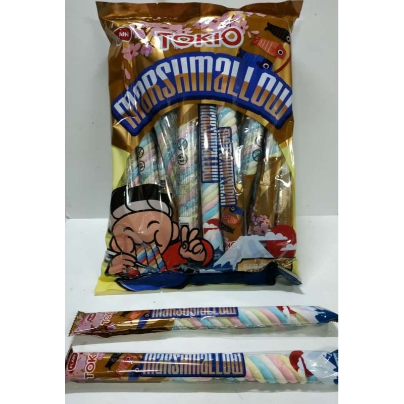 

Permen Cemilan Snack Marshmallow Tokio Kepang Pelangi Mainan Anak Murah (isi 30 pcs)