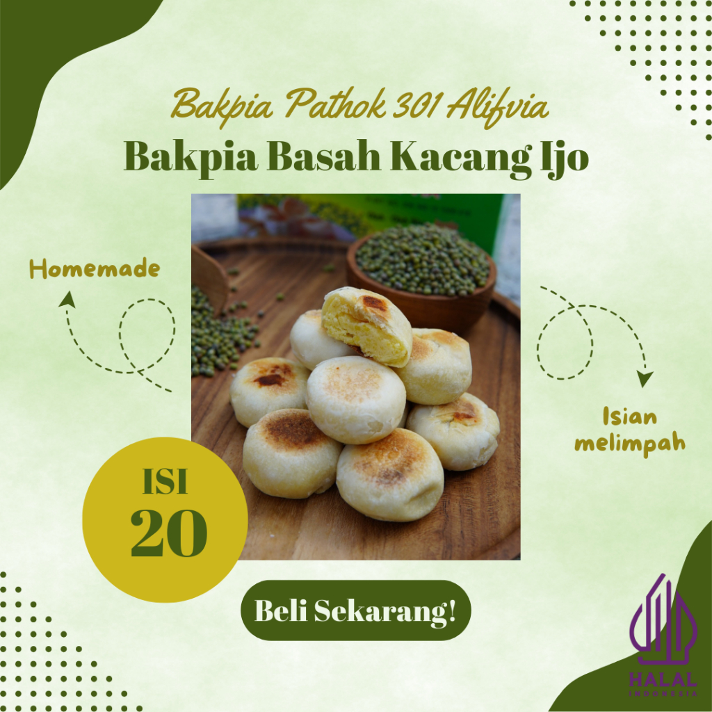 

Bakpia Pathok Basah Kacang Ijo 301 Alifvia