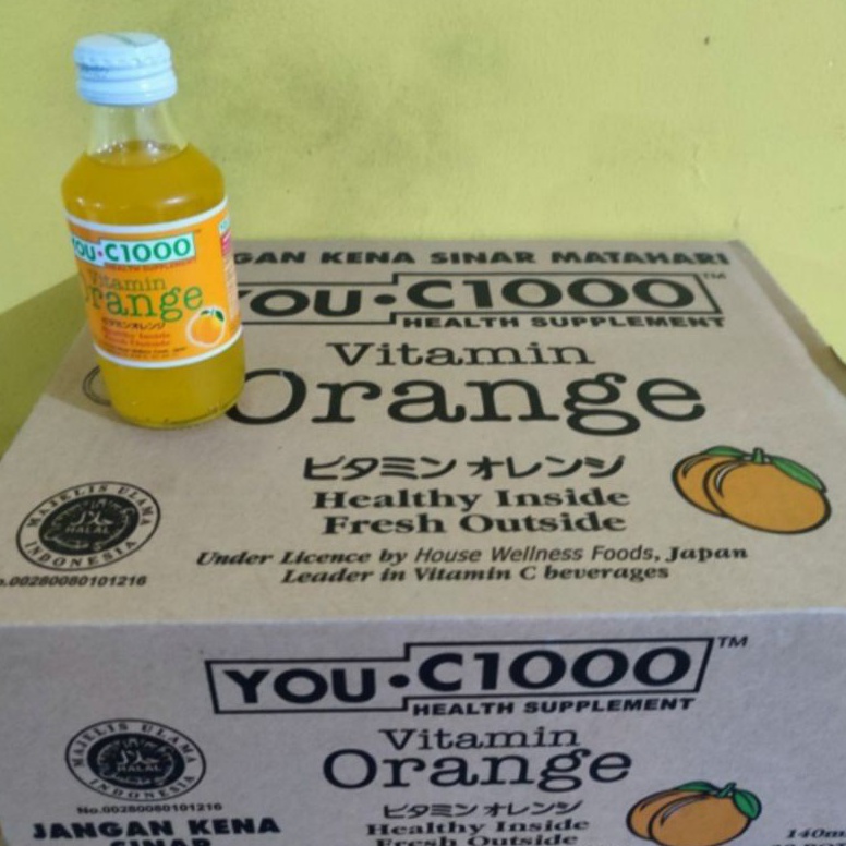 74 You C 1000 / UC 1000 / You C1000 Vitamin Orange / Lemon / Mango 140ml X 30 Botol 0rljl