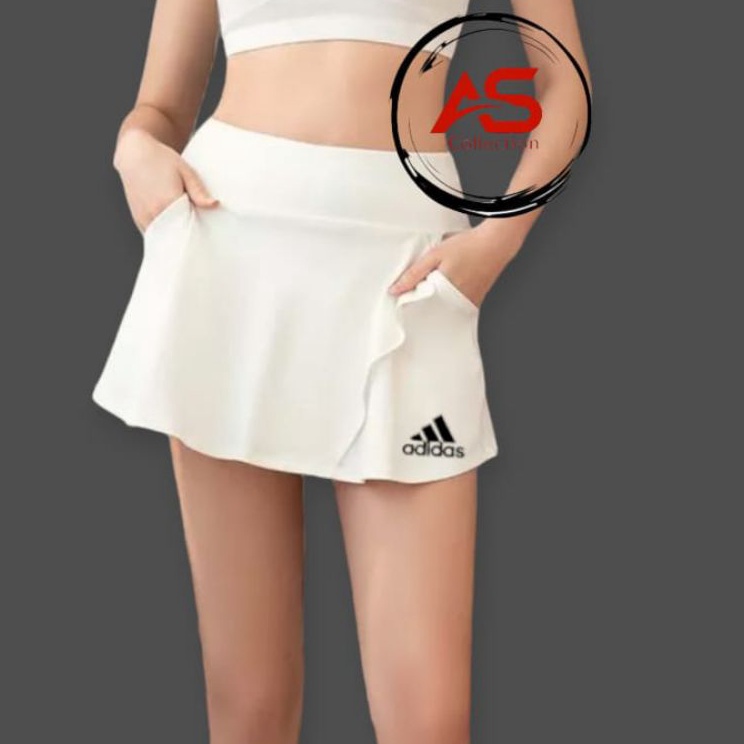 KODE HVR161 2 1N legging rok putih/rok mini olahraga senam/rok pendek olahraga tenis badminton/rok m