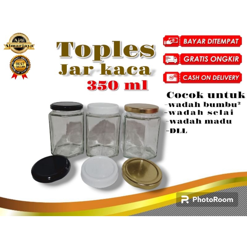 Toples jar kaca 330 ml