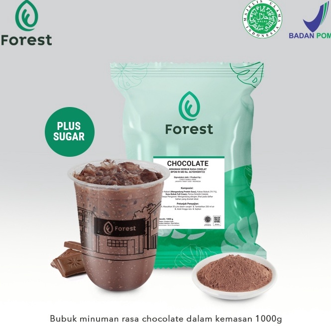 

TIPE IXW514 Bubuk Minuman CHOCOLATE Powder 1000g PLUS GULA - Forest Bubble Drink