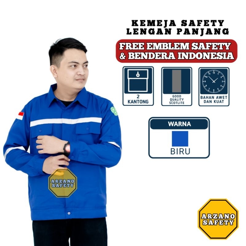 Wearpack safety wearpack atasan kemeja safety lengan panjang