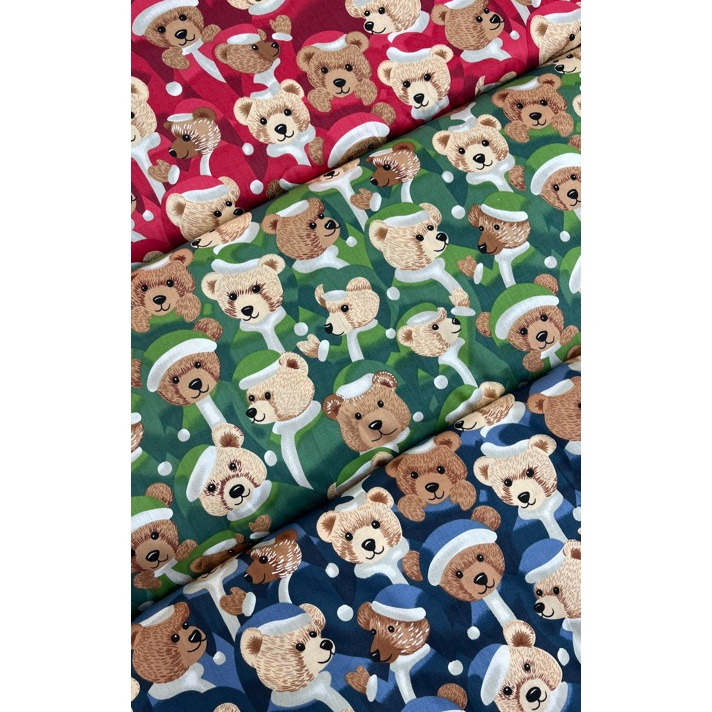 Stok Baru Kain Katun Jepang Motif Natal lebar 150.