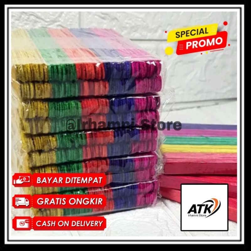 

Stik Es Krim Kayu Warna Warni Per 1 Sett Isi 75 Pcs/Batang