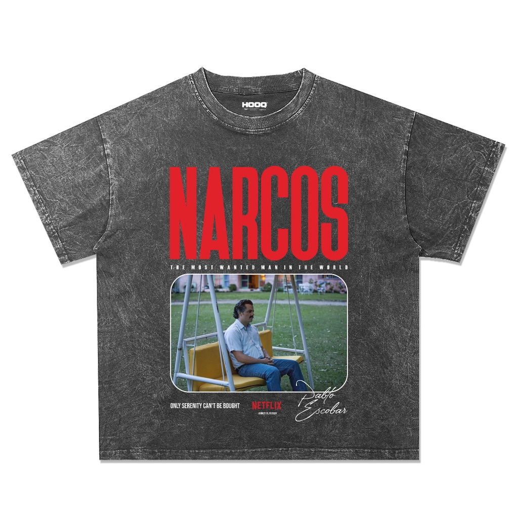 Kaos Pablo Escobar Narcos Oversize Stonewash T-shirt Pablo Escobar