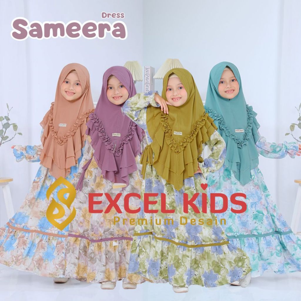 Sameera Kids Dress Include Jilbab // Gamis Anak Free Hijab