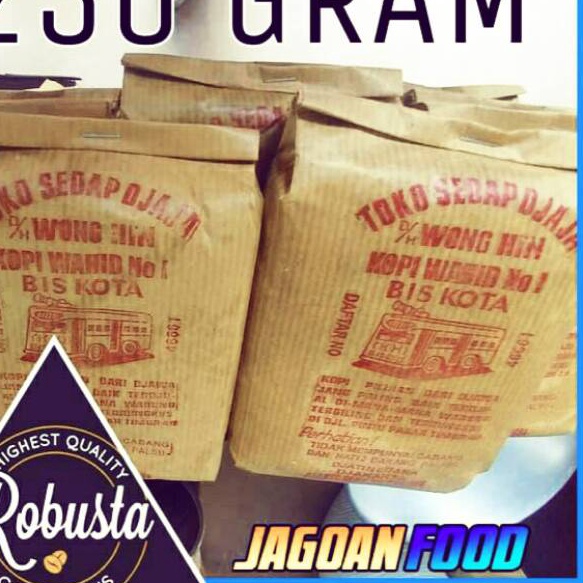 

Best Terlaris Kopi Bis Kota 250gram ROBUSTA Wong Hin Dari Jatinegara Asli COFFEE BLEND WAHID ASLI