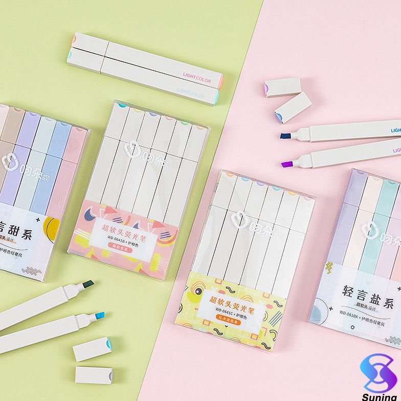 

[✵G49/] COD MULTICOLOR pena stabilo siswa 6PCS/SET Stabilo / highlighter pastel 6 colors warna [118]