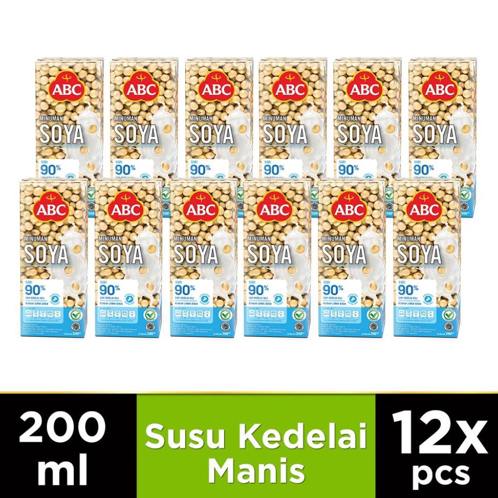 

[✆L1<] ABC Minuman Sari Kedelai 200 ml - Multipack 12 pcs Discount