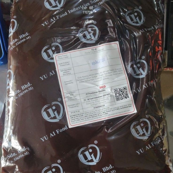 

Terlaris selai kacang 3kg MURAHH merah red bean paste merk yu-ai yuai yu ai kemasanoriginal