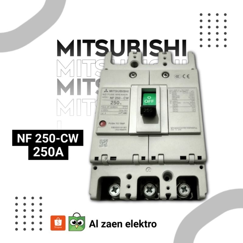 mccb mitsubishi 200a 225a 250a nf250-cw