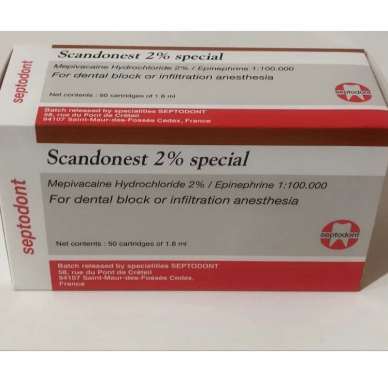 DENTAL SCANDONEST 2% SPESIAL ANESTISY septodont