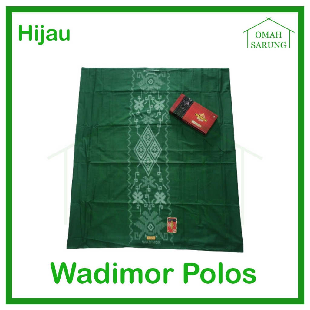Sarung Tenun Wadimor Polos Tumpal Kembang Warna Hijau Original Premium OMAH SARUNG