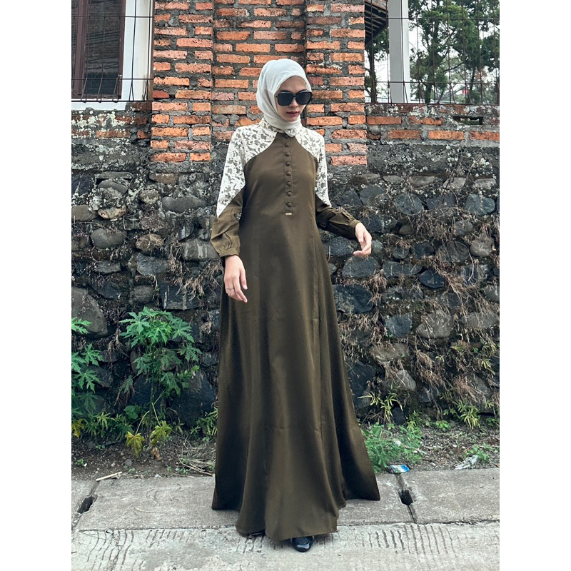 DIDEN GO Gamis Exclusive Series  Brokat Memona Dress