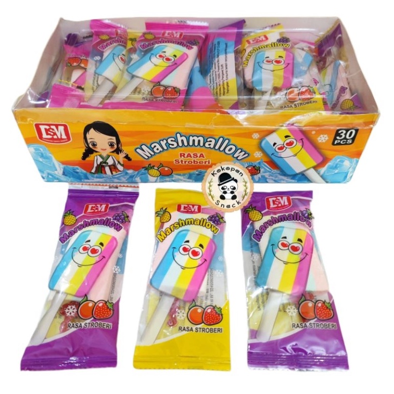 

B44ru DSM MARSHMALLOW ICE CREAM BOX ISI 30 Baru Restok