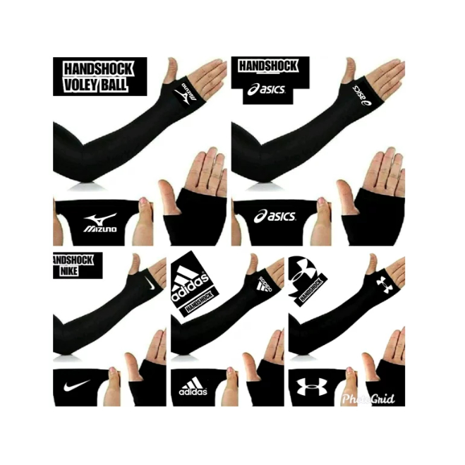 manset base layer tangan asics hitam