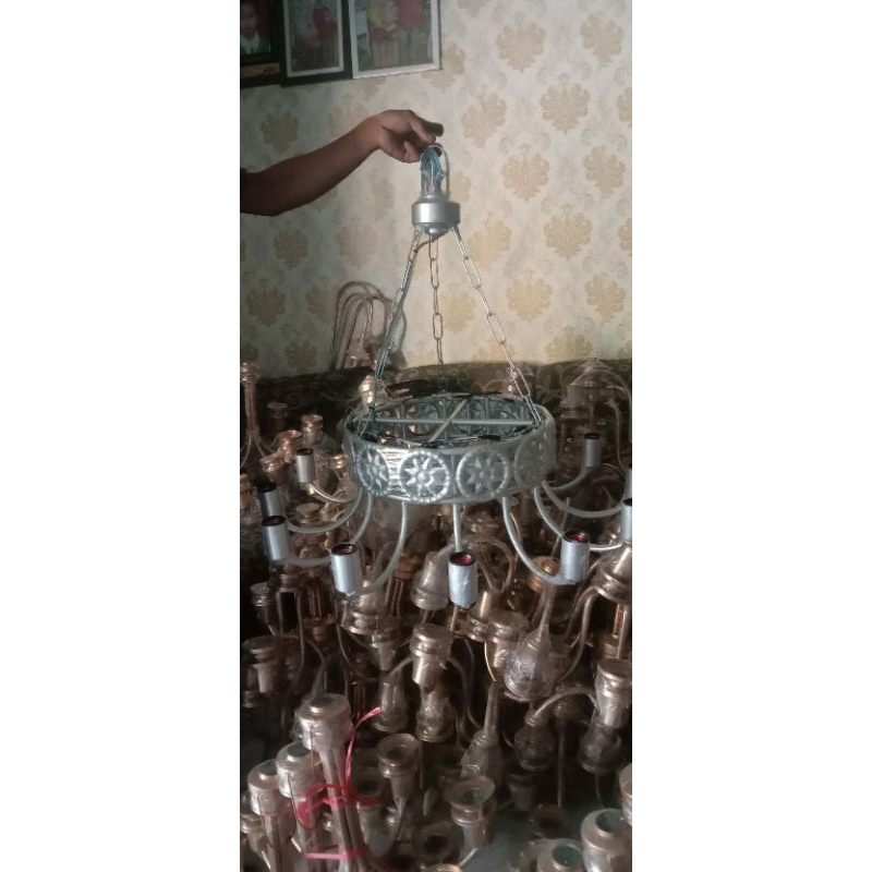 lampu gantung dekorasi lampu gantung jangkar cabang 12besar termurah kuat dan kokoh
