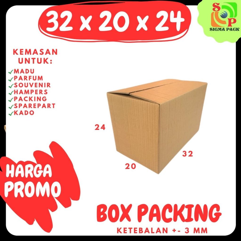 

Kardus 32x20x24 A1 box dus packing kotak kemasan karton pizza souvenir hampers sparepart minyak wangi kosmetik
