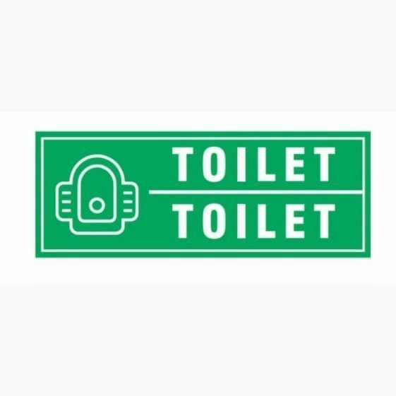 

stiker TOILET 10x30CM vinyl sign rambu k3