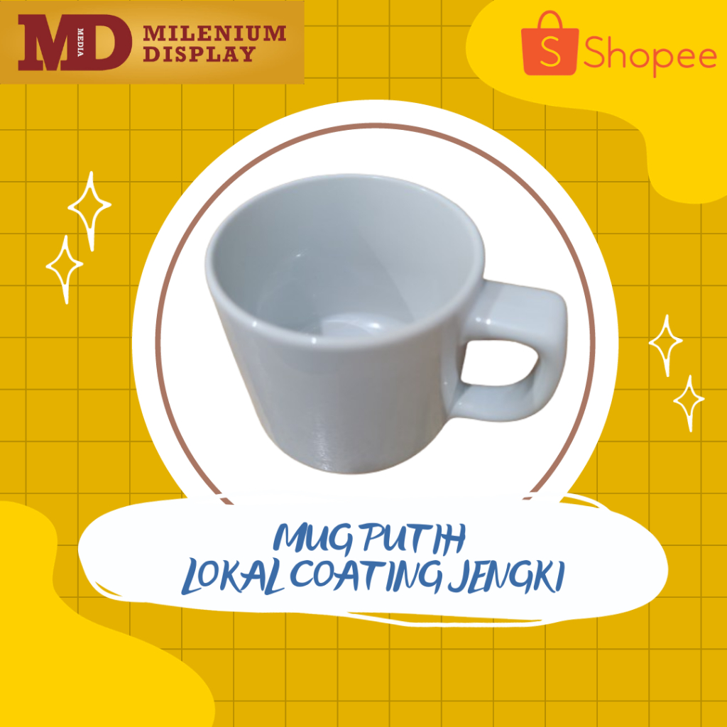MUG PUTIH POLOS COATING JENGKI