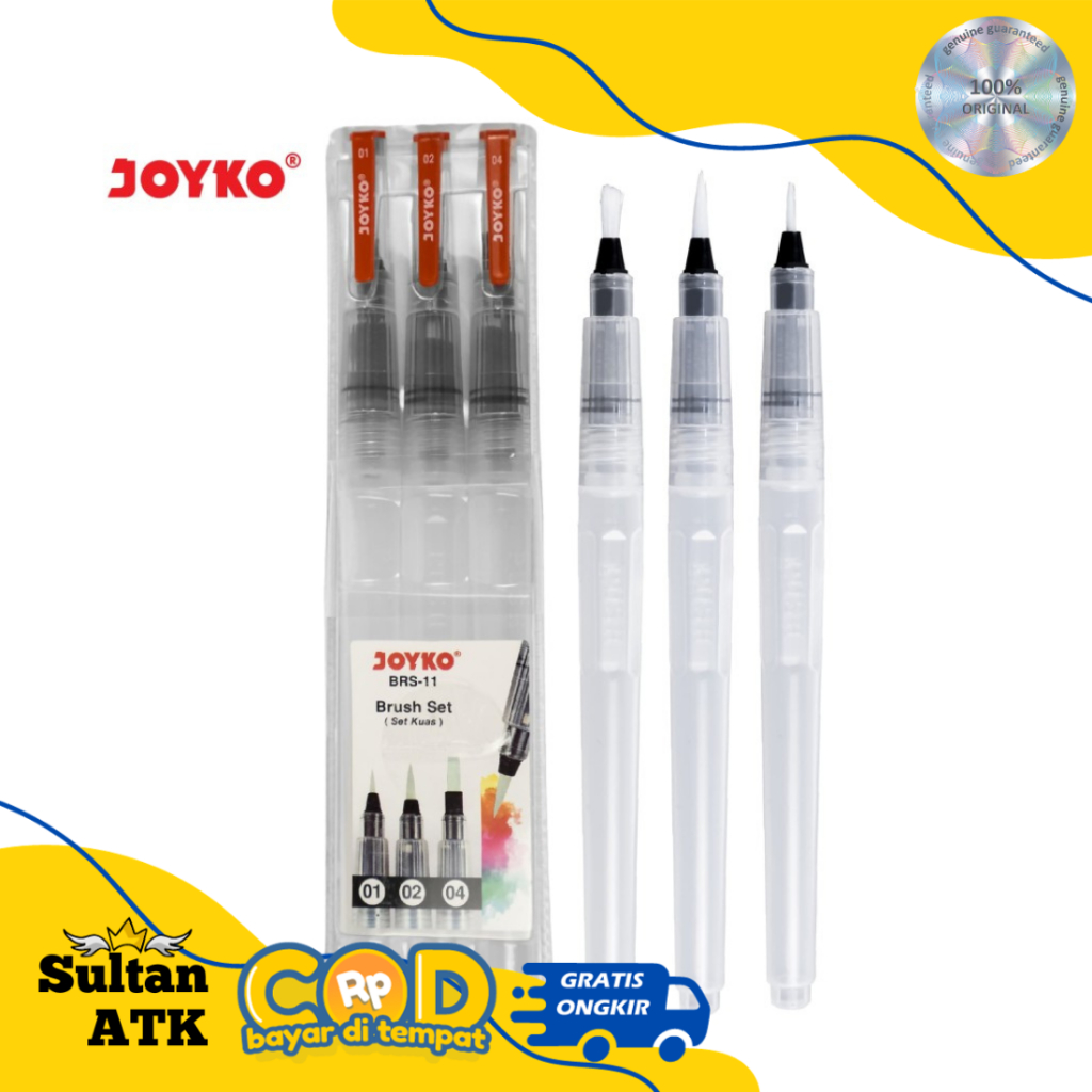 

SET KUAS LUKIS / BRUSH SET JOYKO BRS-11 ( KUAS ISI AIR / WATERBRUSH )