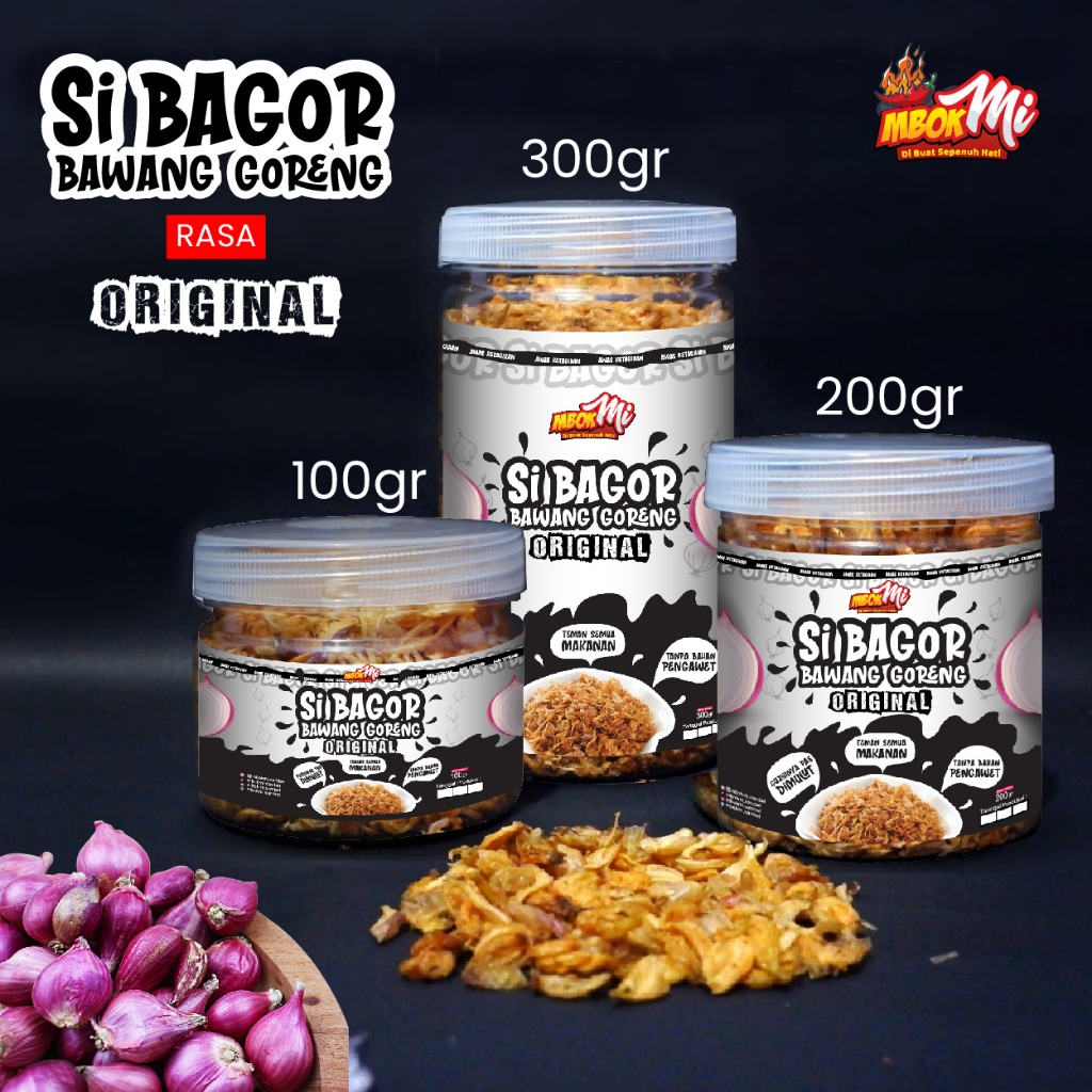 

Bawang Goreng Si Bagor Premium Asli Brambang Goreng Kriuk Gurih Enak - Original