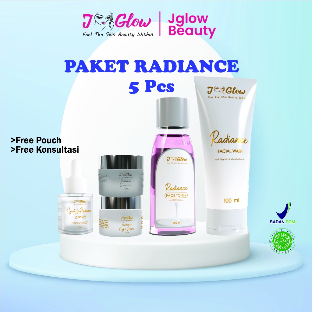 Jglow Skincare Paket Radiance Whitening Super Whitening Bpom Original