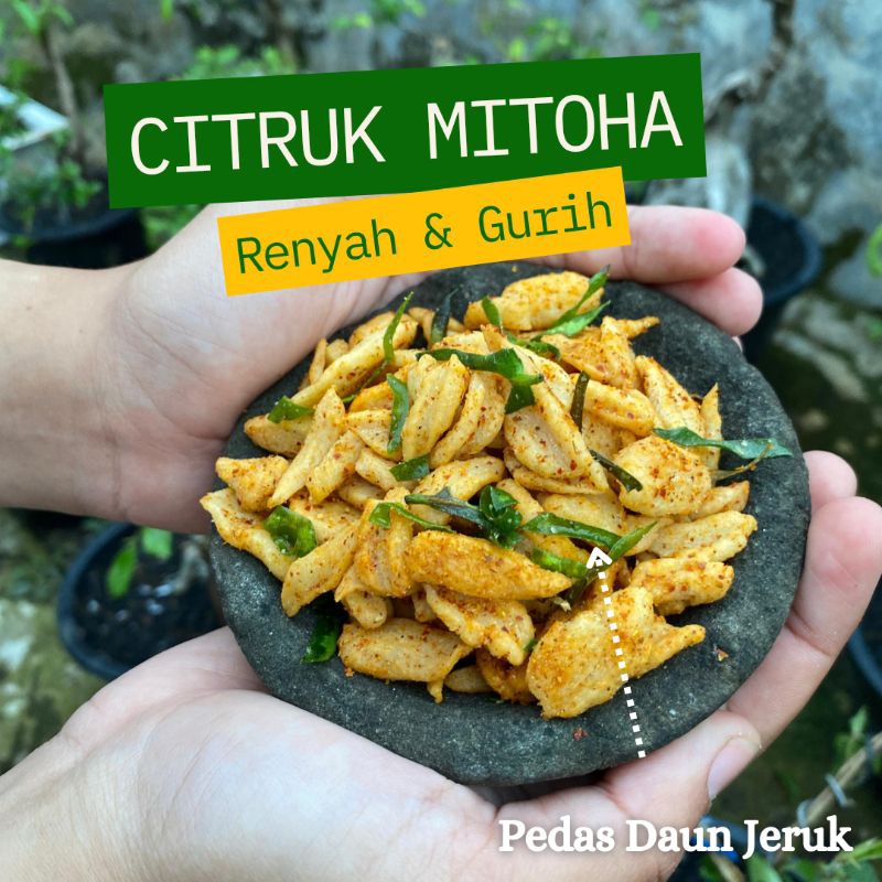 

Citruk MITOHA - Camilan Pedas Daun Jeruk Kemasan 100gr 250gr 500gr