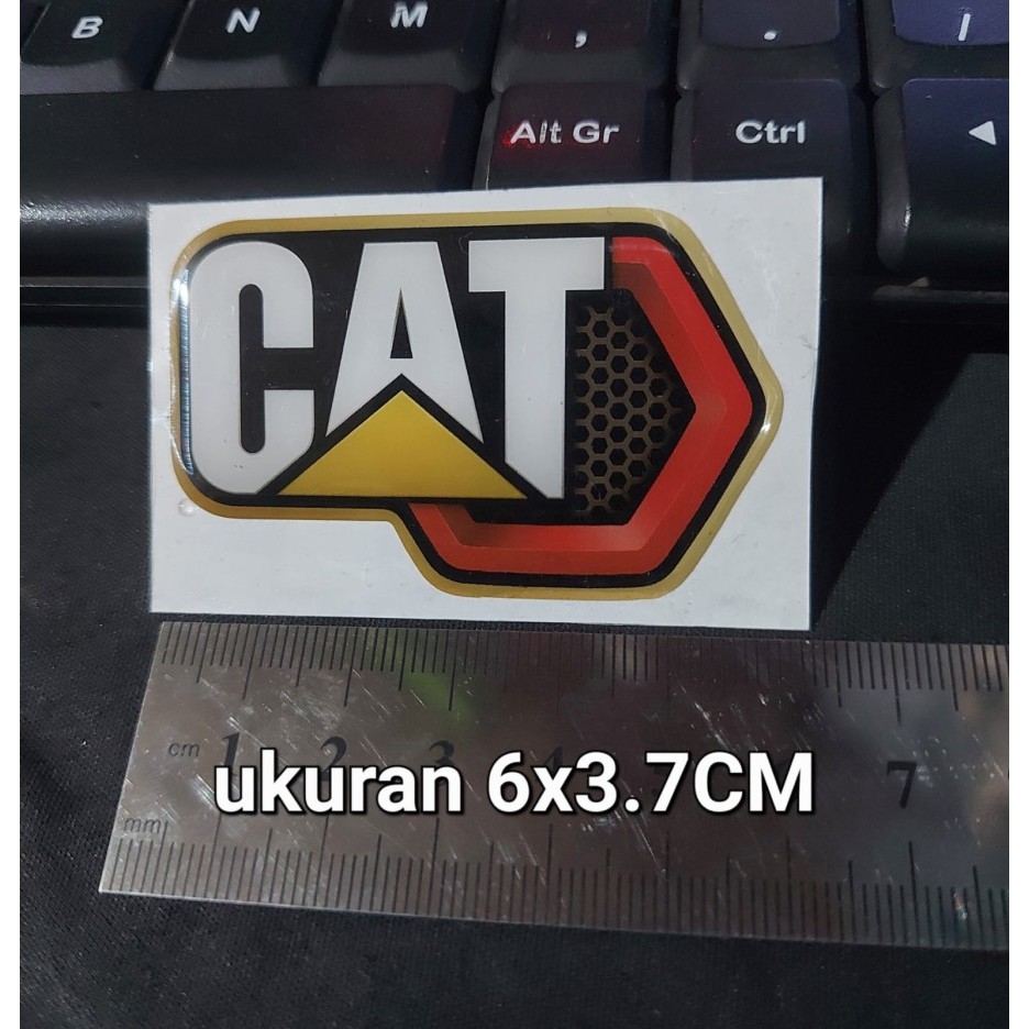 

Sticker Timbul Resin Cat Caterpillar Stiker Lycal 3D Logo Kecil Satuan 6CM