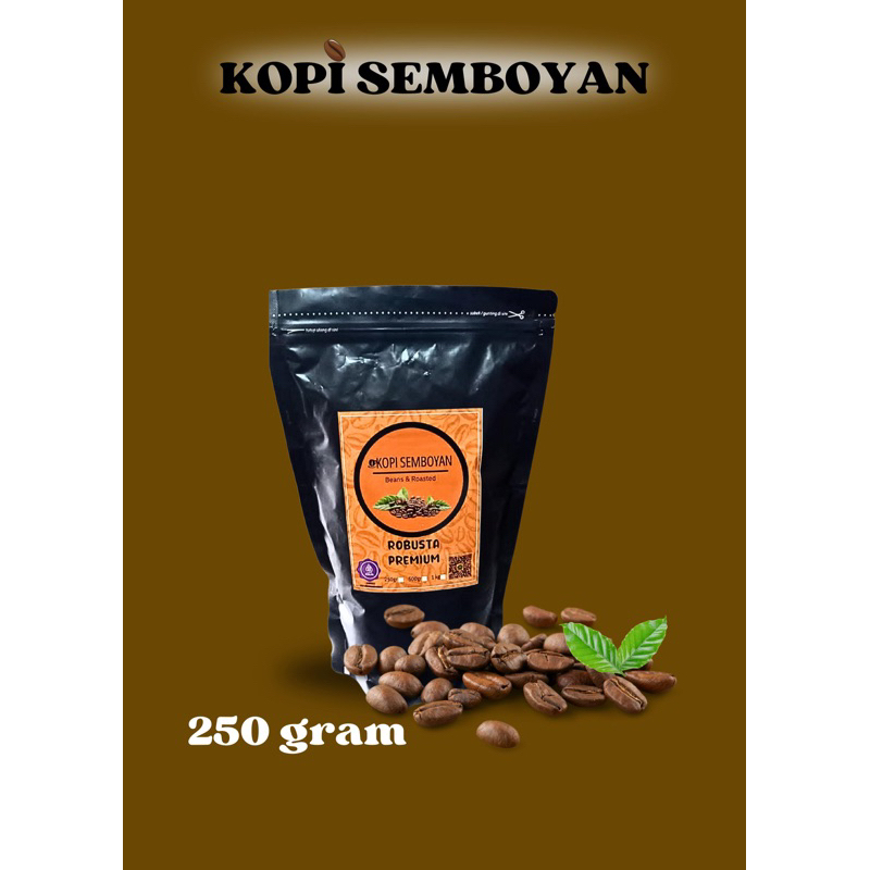 

Kopi Robusta Premium 250gr Request biji/giling