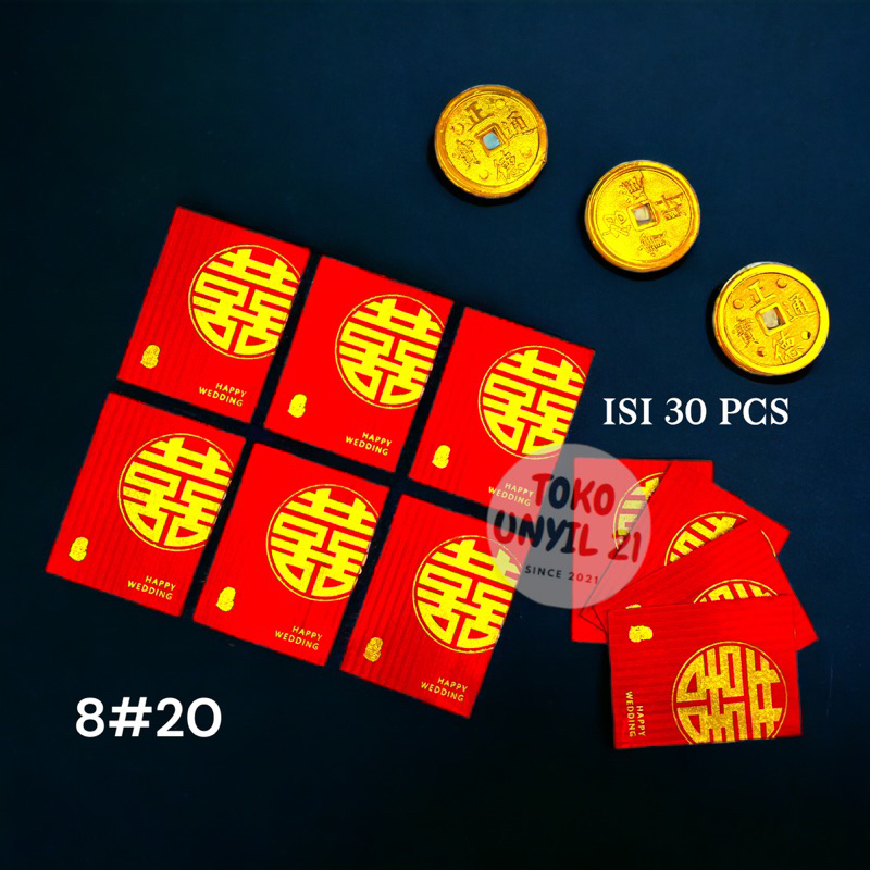 

30 PCS Angpao Kawinan Angpao Nikahan Angpao Wedding Angpao Sangjit Angpao Happy Wedding Angpao Tingjing